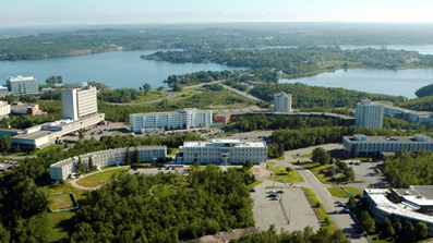 aerial view of Laurentian campus